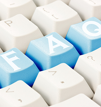 Tastetur med FAQ-spørgsmål